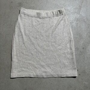 St John Collection Skirt Womens 4 Beige Knit Straight Pencil Short Pull On